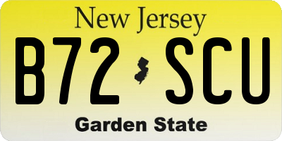 NJ license plate B72SCU