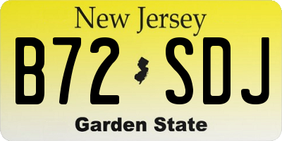 NJ license plate B72SDJ