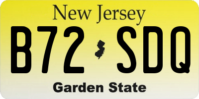 NJ license plate B72SDQ