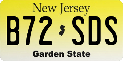 NJ license plate B72SDS