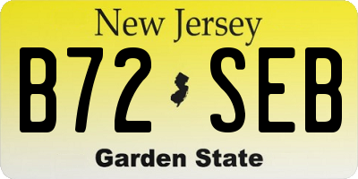 NJ license plate B72SEB