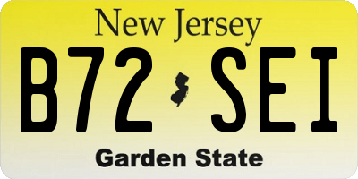NJ license plate B72SEI