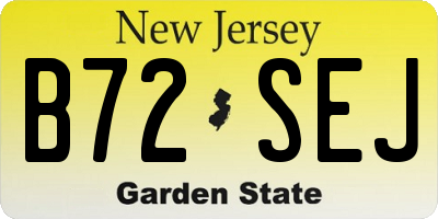 NJ license plate B72SEJ