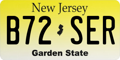 NJ license plate B72SER
