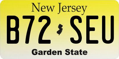 NJ license plate B72SEU