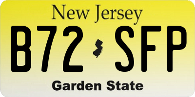 NJ license plate B72SFP