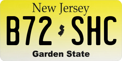 NJ license plate B72SHC
