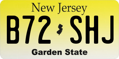 NJ license plate B72SHJ