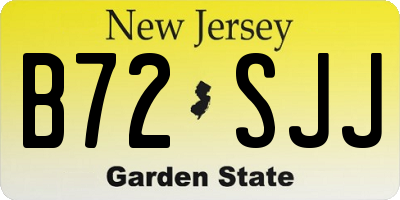 NJ license plate B72SJJ