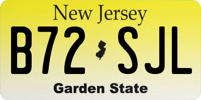 NJ license plate B72SJL