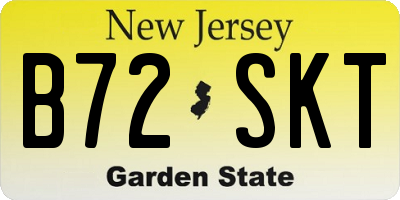 NJ license plate B72SKT
