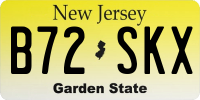 NJ license plate B72SKX