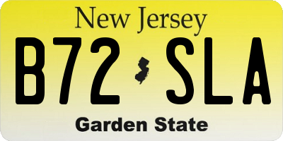 NJ license plate B72SLA