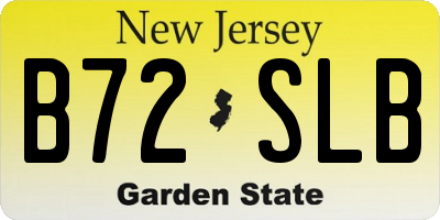 NJ license plate B72SLB