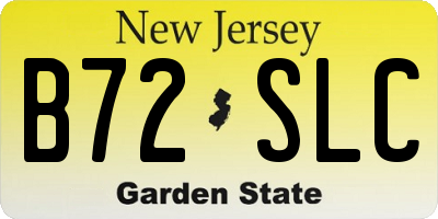 NJ license plate B72SLC