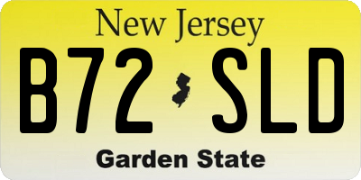 NJ license plate B72SLD