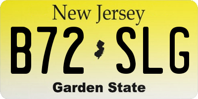 NJ license plate B72SLG