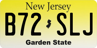 NJ license plate B72SLJ