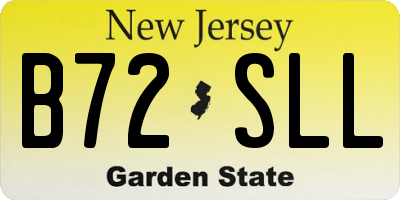 NJ license plate B72SLL