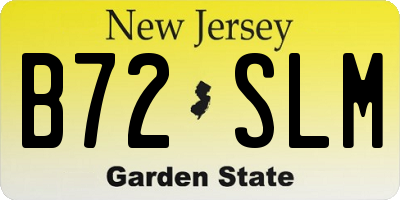 NJ license plate B72SLM