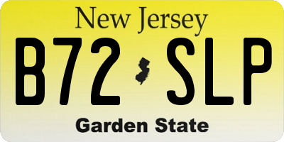 NJ license plate B72SLP