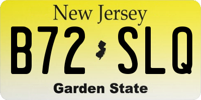 NJ license plate B72SLQ
