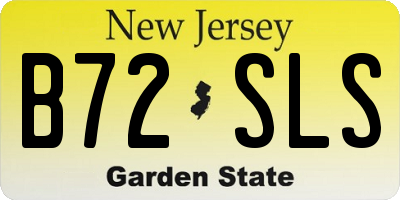 NJ license plate B72SLS