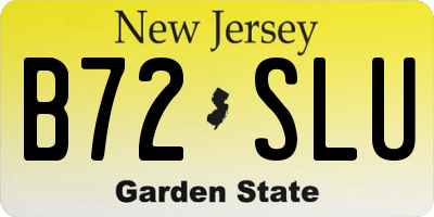 NJ license plate B72SLU