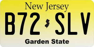 NJ license plate B72SLV