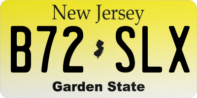 NJ license plate B72SLX