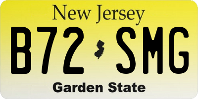 NJ license plate B72SMG
