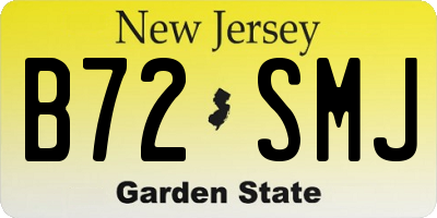 NJ license plate B72SMJ