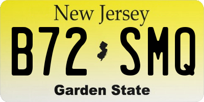NJ license plate B72SMQ