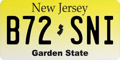 NJ license plate B72SNI