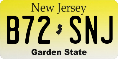 NJ license plate B72SNJ