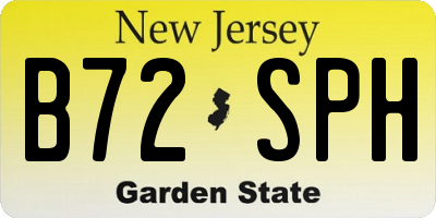 NJ license plate B72SPH