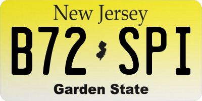 NJ license plate B72SPI