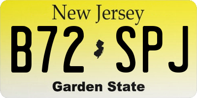 NJ license plate B72SPJ