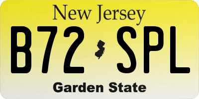 NJ license plate B72SPL