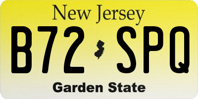 NJ license plate B72SPQ