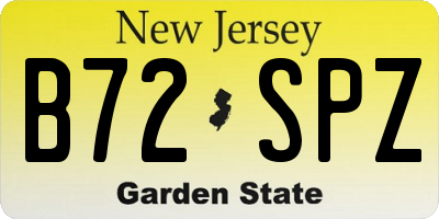 NJ license plate B72SPZ
