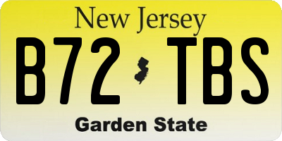 NJ license plate B72TBS