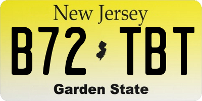 NJ license plate B72TBT