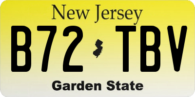 NJ license plate B72TBV