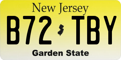NJ license plate B72TBY