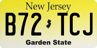 NJ license plate B72TCJ