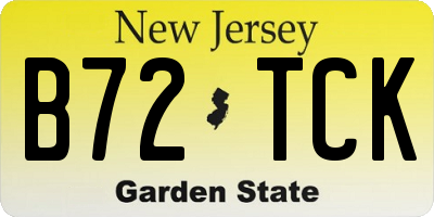 NJ license plate B72TCK