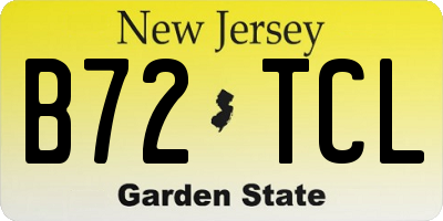 NJ license plate B72TCL