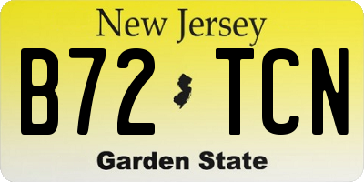 NJ license plate B72TCN