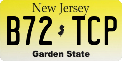NJ license plate B72TCP